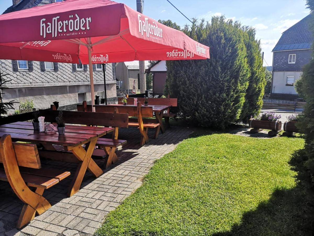 Pension & Gasthof Erbgericht Hoehenlage 850M Marienberg Exteriér fotografie